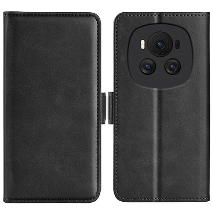 For Honor Magic6 5G Case Dual Magnetic Clasp Folio Leather Cell Phone Cover