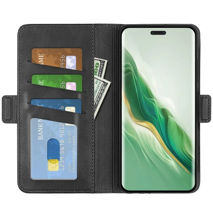 For Honor Magic6 5G Case Dual Magnetic Clasp Folio Leather Cell Phone Cover