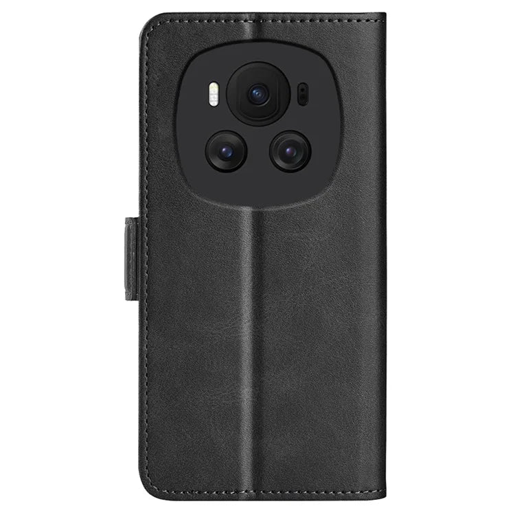 For Honor Magic6 5G Case Dual Magnetic Clasp Folio Leather Cell Phone Cover
