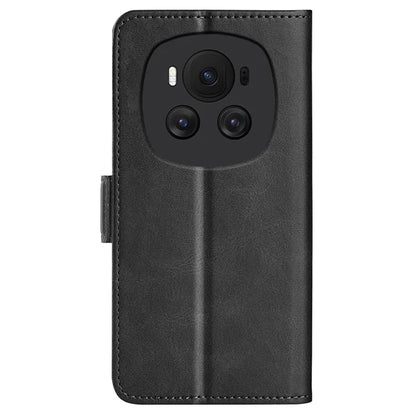For Honor Magic6 5G Case Dual Magnetic Clasp Folio Leather Cell Phone Cover