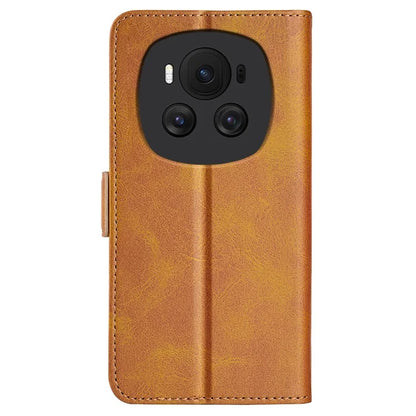 For Honor Magic6 5G Case Dual Magnetic Clasp Folio Leather Cell Phone Cover