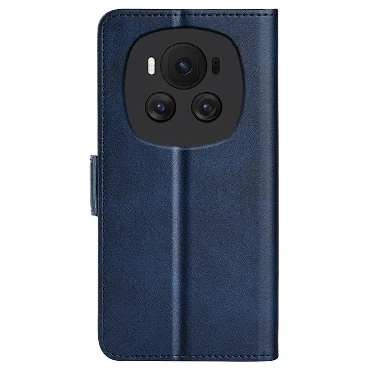 For Honor Magic6 5G Case Dual Magnetic Clasp Folio Leather Cell Phone Cover