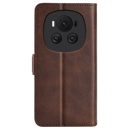 For Honor Magic6 5G Case Dual Magnetic Clasp Folio Leather Cell Phone Cover