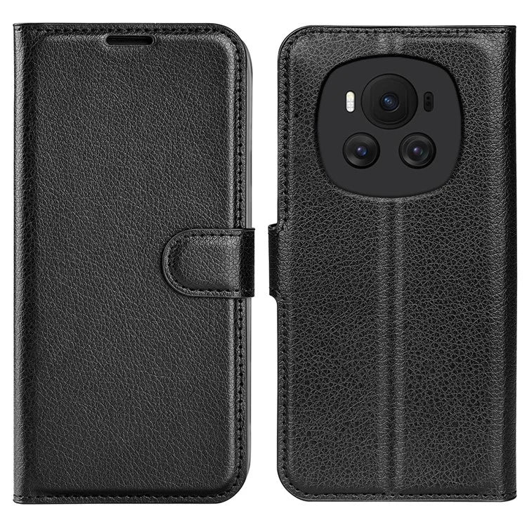For Honor Magic6 5G Case Litchi Texture PU Leather Phone Cover