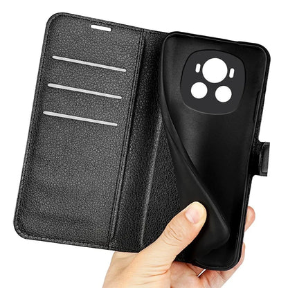 For Honor Magic6 5G Case Litchi Texture PU Leather Phone Cover