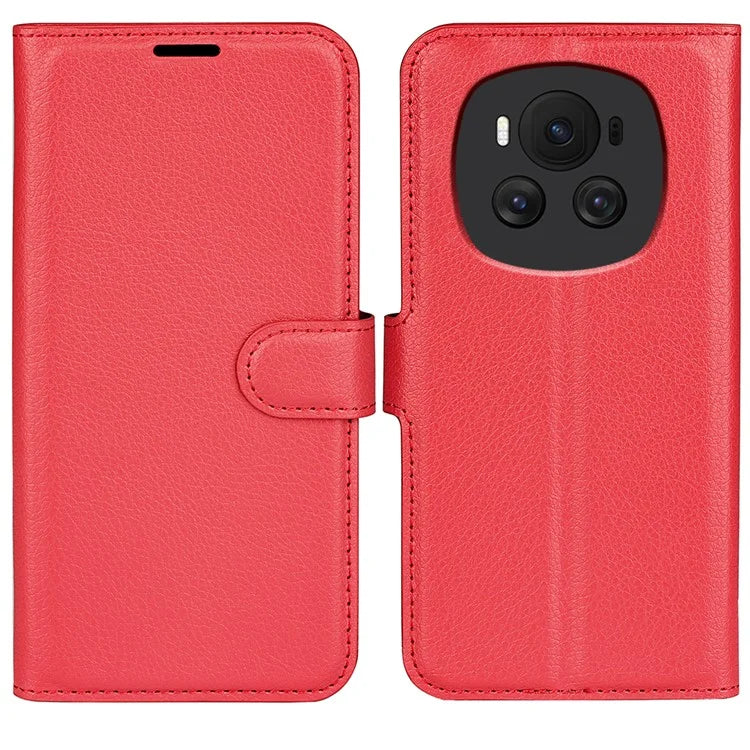 For Honor Magic6 5G Case Litchi Texture PU Leather Phone Cover