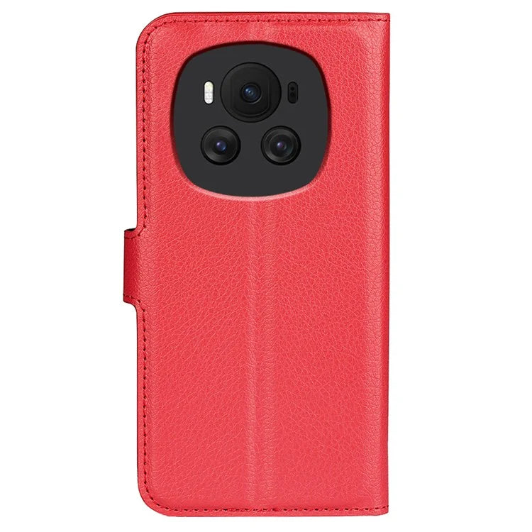 For Honor Magic6 5G Case Litchi Texture PU Leather Phone Cover