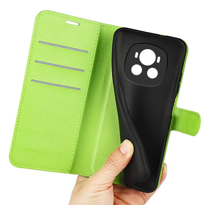 For Honor Magic6 5G Case Litchi Texture PU Leather Phone Cover