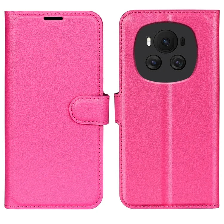For Honor Magic6 5G Case Litchi Texture PU Leather Phone Cover