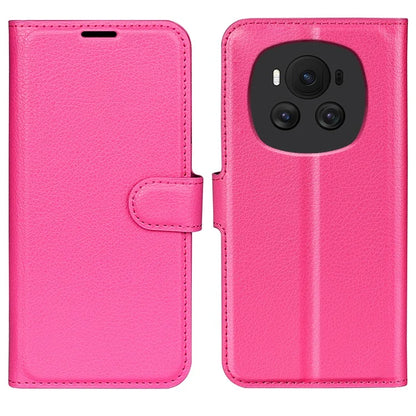 For Honor Magic6 5G Case Litchi Texture PU Leather Phone Cover