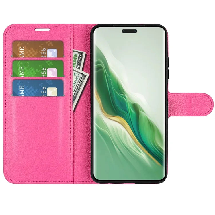 For Honor Magic6 5G Case Litchi Texture PU Leather Phone Cover