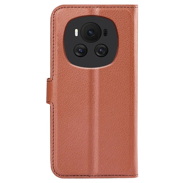 For Honor Magic6 5G Case Litchi Texture PU Leather Phone Cover