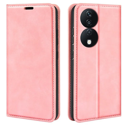 For Honor X7b 4G Shockproof Case Skin-Touch PU Leather Phone Cover