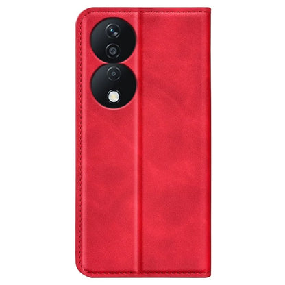 For Honor X7b 4G Shockproof Case Skin-Touch PU Leather Phone Cover