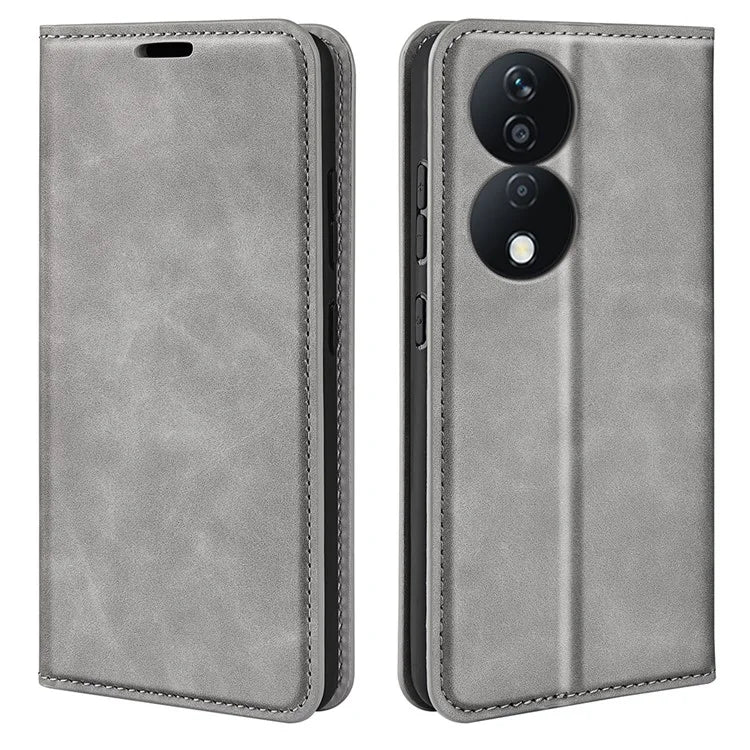 For Honor X7b 4G Shockproof Case Skin-Touch PU Leather Phone Cover