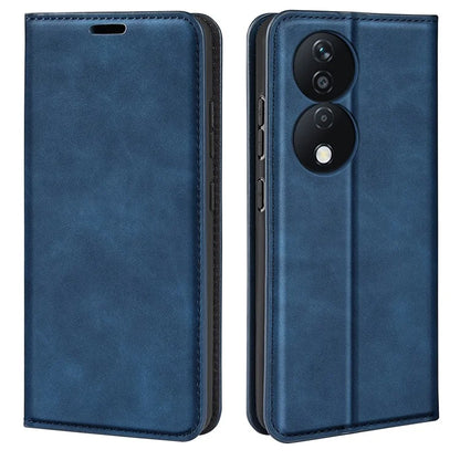 For Honor X7b 4G Shockproof Case Skin-Touch PU Leather Phone Cover