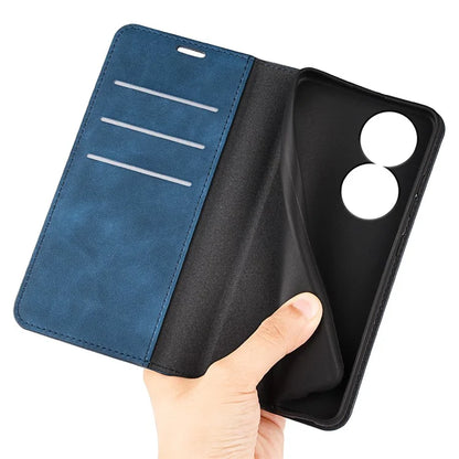 For Honor X7b 4G Shockproof Case Skin-Touch PU Leather Phone Cover