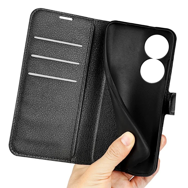 For Honor X7b 4G Shockproof Case Litchi Texture PU Leather Phone Cover