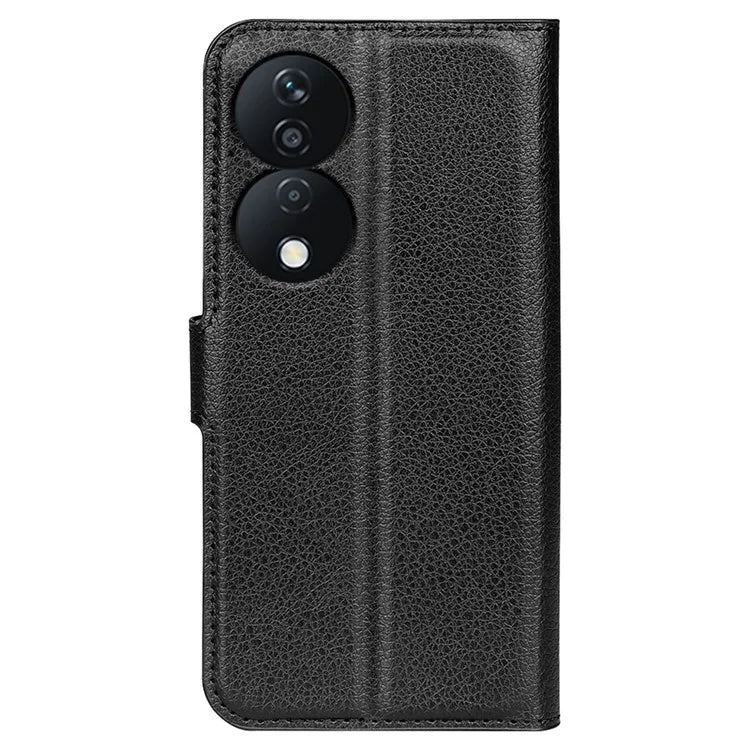 For Honor X7b 4G Shockproof Case Litchi Texture PU Leather Phone Cover