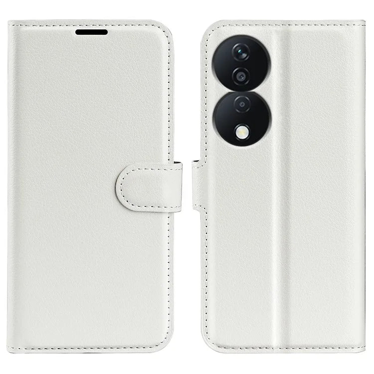 For Honor X7b 4G Shockproof Case Litchi Texture PU Leather Phone Cover