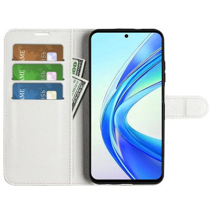 For Honor X7b 4G Shockproof Case Litchi Texture PU Leather Phone Cover