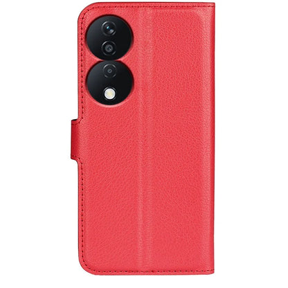For Honor X7b 4G Shockproof Case Litchi Texture PU Leather Phone Cover