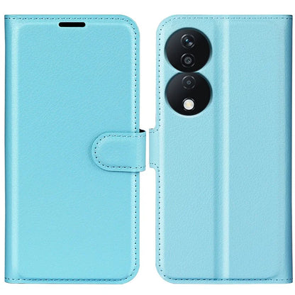 For Honor X7b 4G Shockproof Case Litchi Texture PU Leather Phone Cover