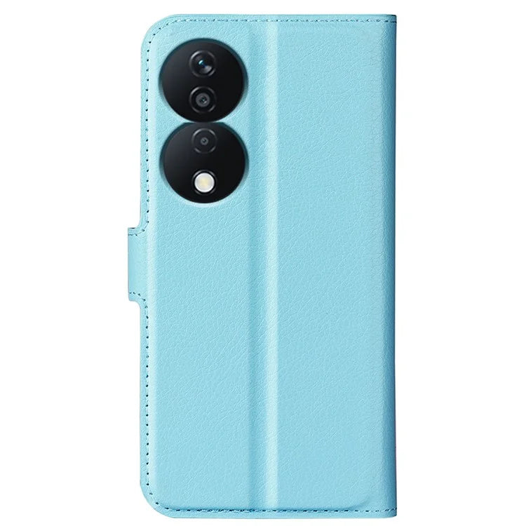 For Honor X7b 4G Shockproof Case Litchi Texture PU Leather Phone Cover