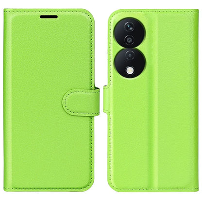 For Honor X7b 4G Shockproof Case Litchi Texture PU Leather Phone Cover
