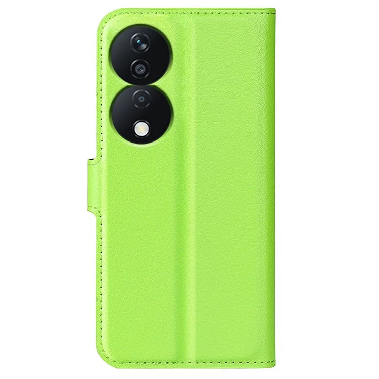 For Honor X7b 4G Shockproof Case Litchi Texture PU Leather Phone Cover