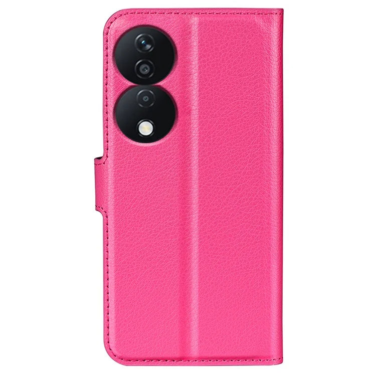 For Honor X7b 4G Shockproof Case Litchi Texture PU Leather Phone Cover