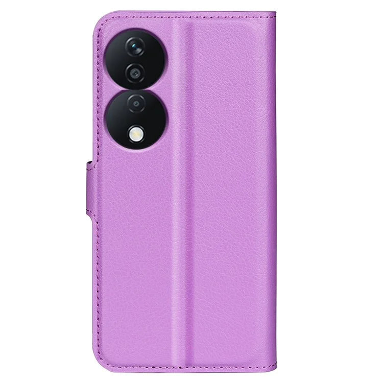 For Honor X7b 4G Shockproof Case Litchi Texture PU Leather Phone Cover