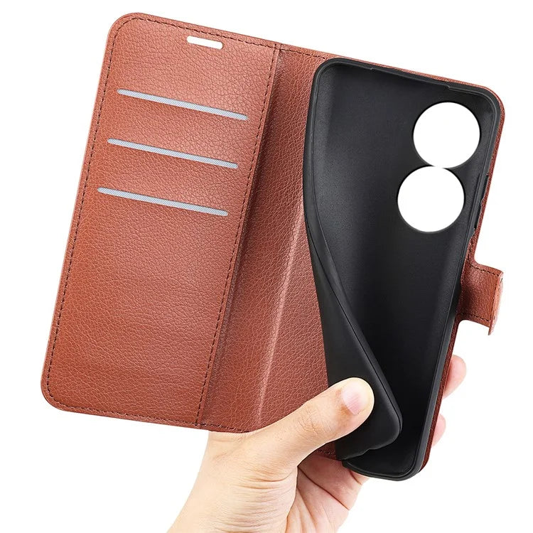For Honor X7b 4G Shockproof Case Litchi Texture PU Leather Phone Cover