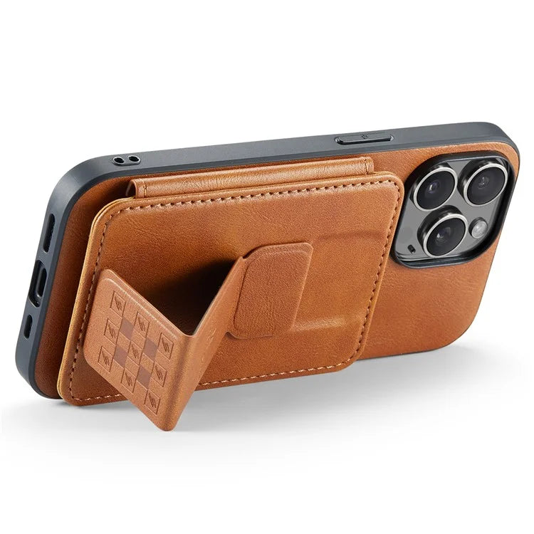 For iPhone 14 Pro Max Case Leather Coated TPU Drop-resistant RFID Blocking Phone Protector