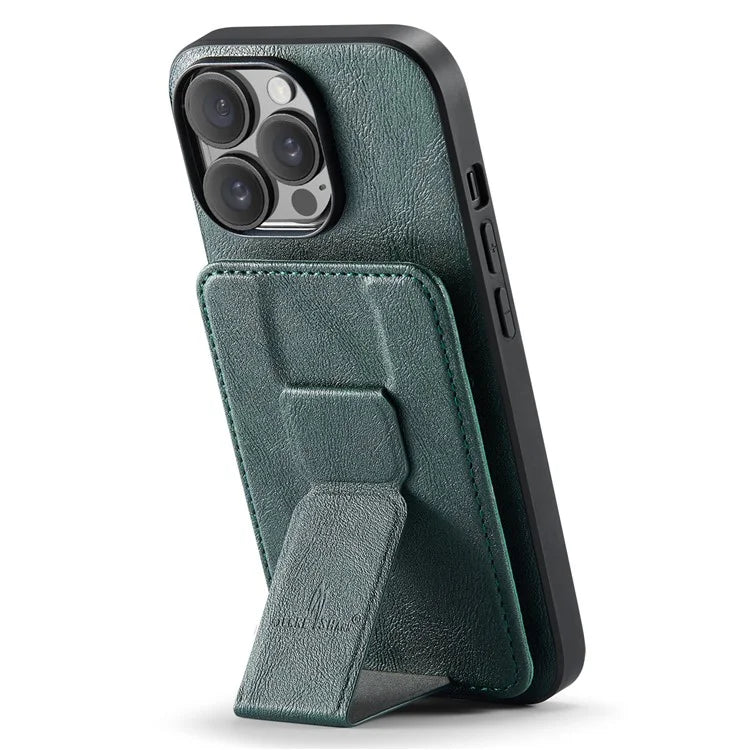 For iPhone 14 Pro Max Case Leather Coated TPU Drop-resistant RFID Blocking Phone Protector