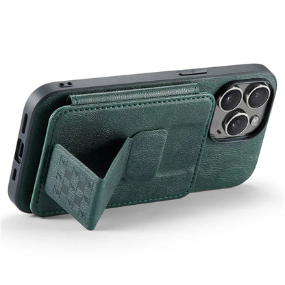 For iPhone 14 Pro Max Case Leather Coated TPU Drop-resistant RFID Blocking Phone Protector