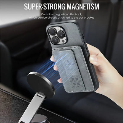 For iPhone 14 Pro Max Case Leather Coated TPU Drop-resistant RFID Blocking Phone Protector