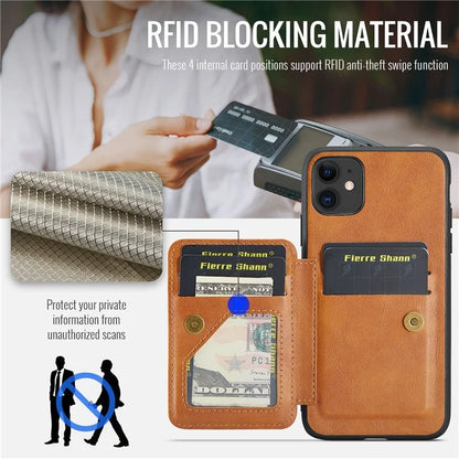 For iPhone 11 Case Finger Loop Leather+TPU Scratch-resistant Phone Cover