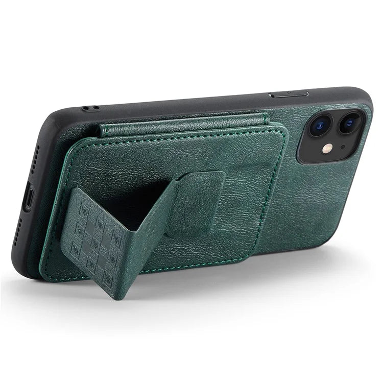 For iPhone 11 Case Finger Loop Leather+TPU Scratch-resistant Phone Cover