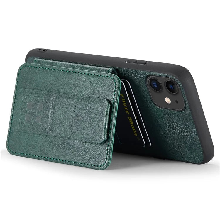 For iPhone 11 Case Finger Loop Leather+TPU Scratch-resistant Phone Cover