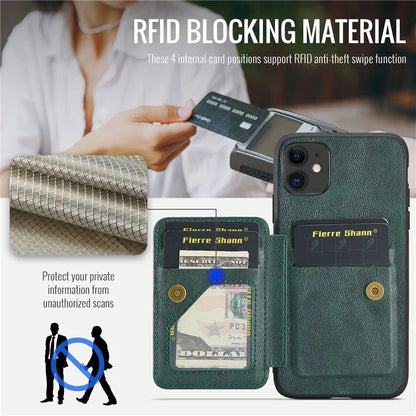 For iPhone 11 Case Finger Loop Leather+TPU Scratch-resistant Phone Cover