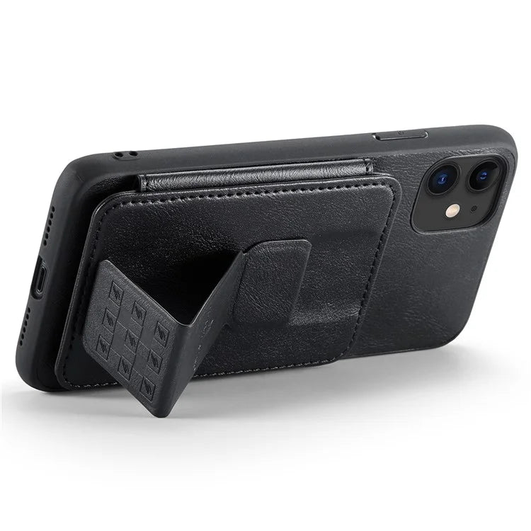 For iPhone 11 Case Finger Loop Leather+TPU Scratch-resistant Phone Cover
