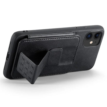 For iPhone 11 Case Finger Loop Leather+TPU Scratch-resistant Phone Cover