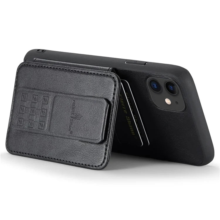 For iPhone 11 Case Finger Loop Leather+TPU Scratch-resistant Phone Cover