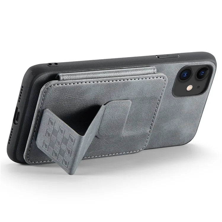 For iPhone 11 Case Finger Loop Leather+TPU Scratch-resistant Phone Cover