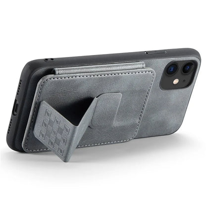 For iPhone 11 Case Finger Loop Leather+TPU Scratch-resistant Phone Cover