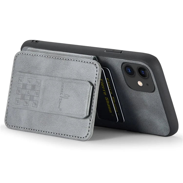 For iPhone 11 Case Finger Loop Leather+TPU Scratch-resistant Phone Cover