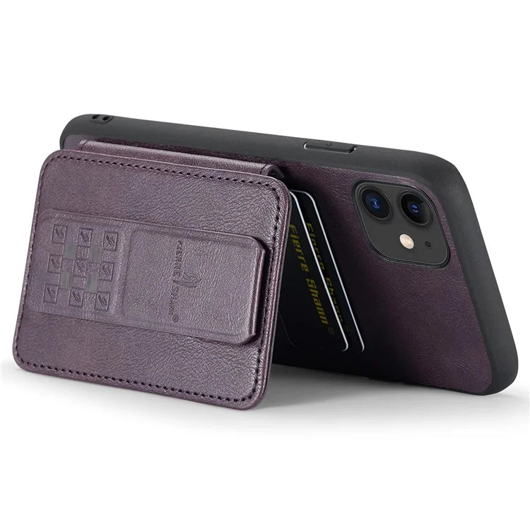 For iPhone 11 Case Finger Loop Leather+TPU Scratch-resistant Phone Cover