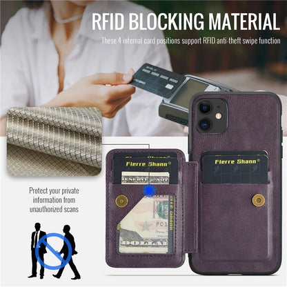 For iPhone 11 Case Finger Loop Leather+TPU Scratch-resistant Phone Cover