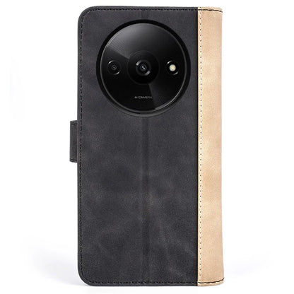For Xiaomi Redmi A3 Wallet Case PU Leather Color Splicing Shockproof Phone Cover